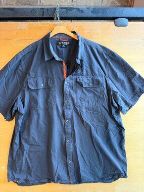 Hawx Gray Short Sleeve Shop Shirt 3XL